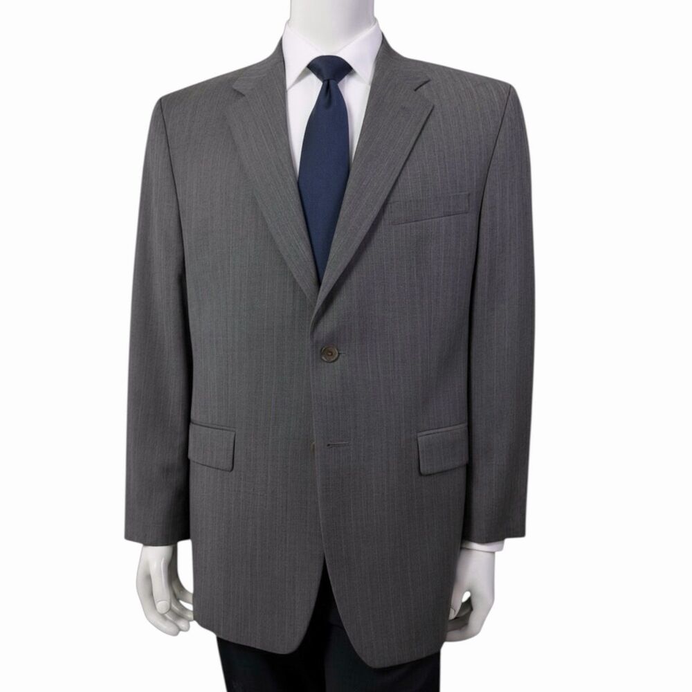 Lauren Ralph Lauren Men’s Sport Coat / Blazer 44R Gray Pinstripe Wool Cashmere